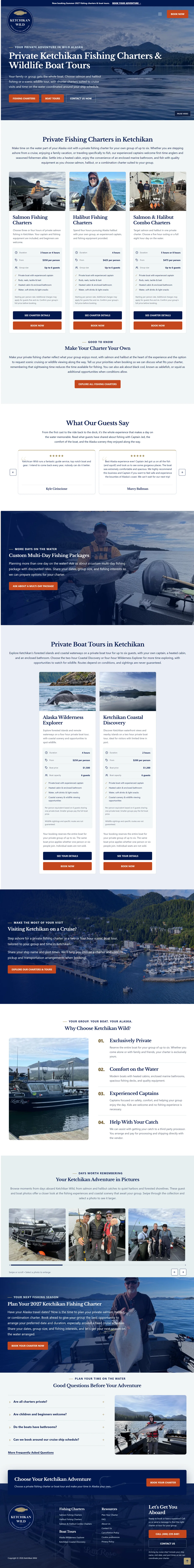 Current Ketchikan Wild website homepage